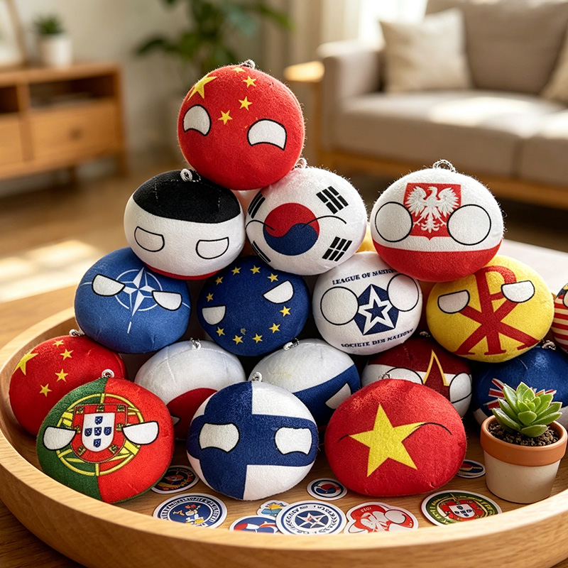 Table Tennis France - Peluche Kawaii Polandball da 10 cm,