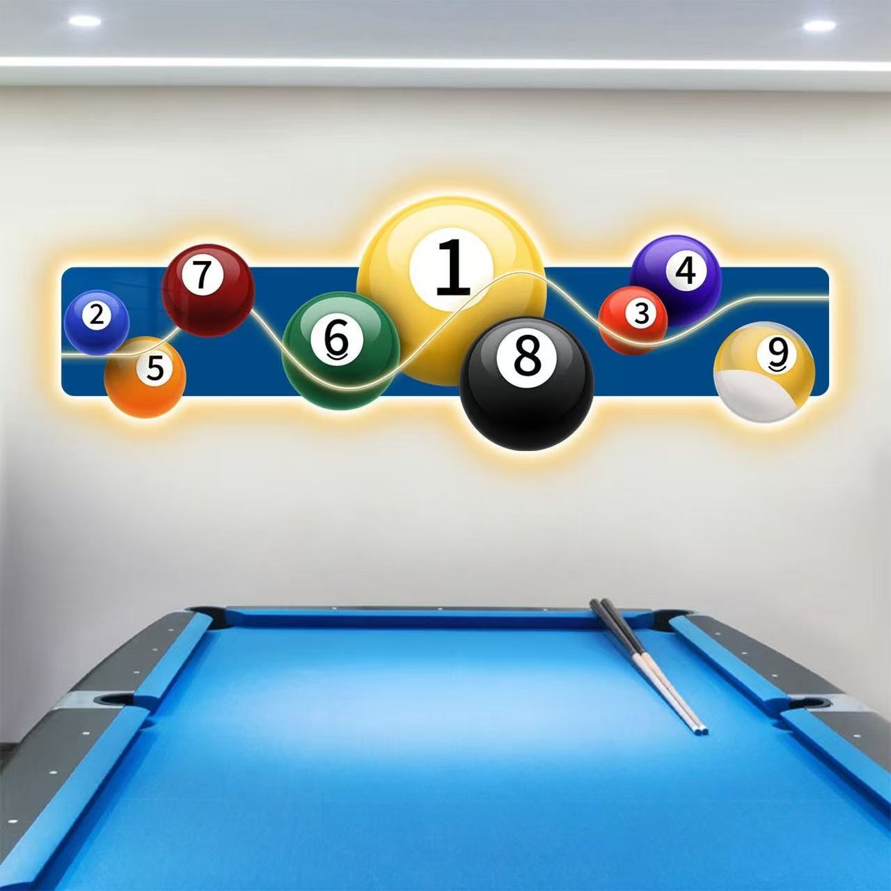 Table Tennis Background - Quadro Decorativo Luminoso a LED per