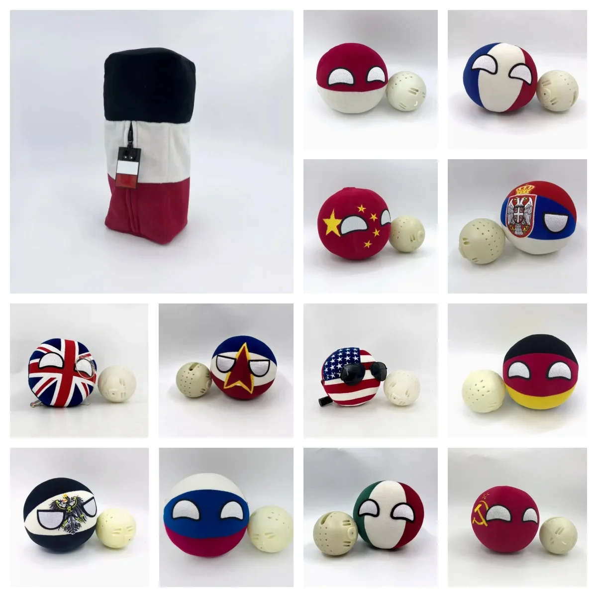 Table Tennis France - CountryBalls bambola di peluche Germania USA