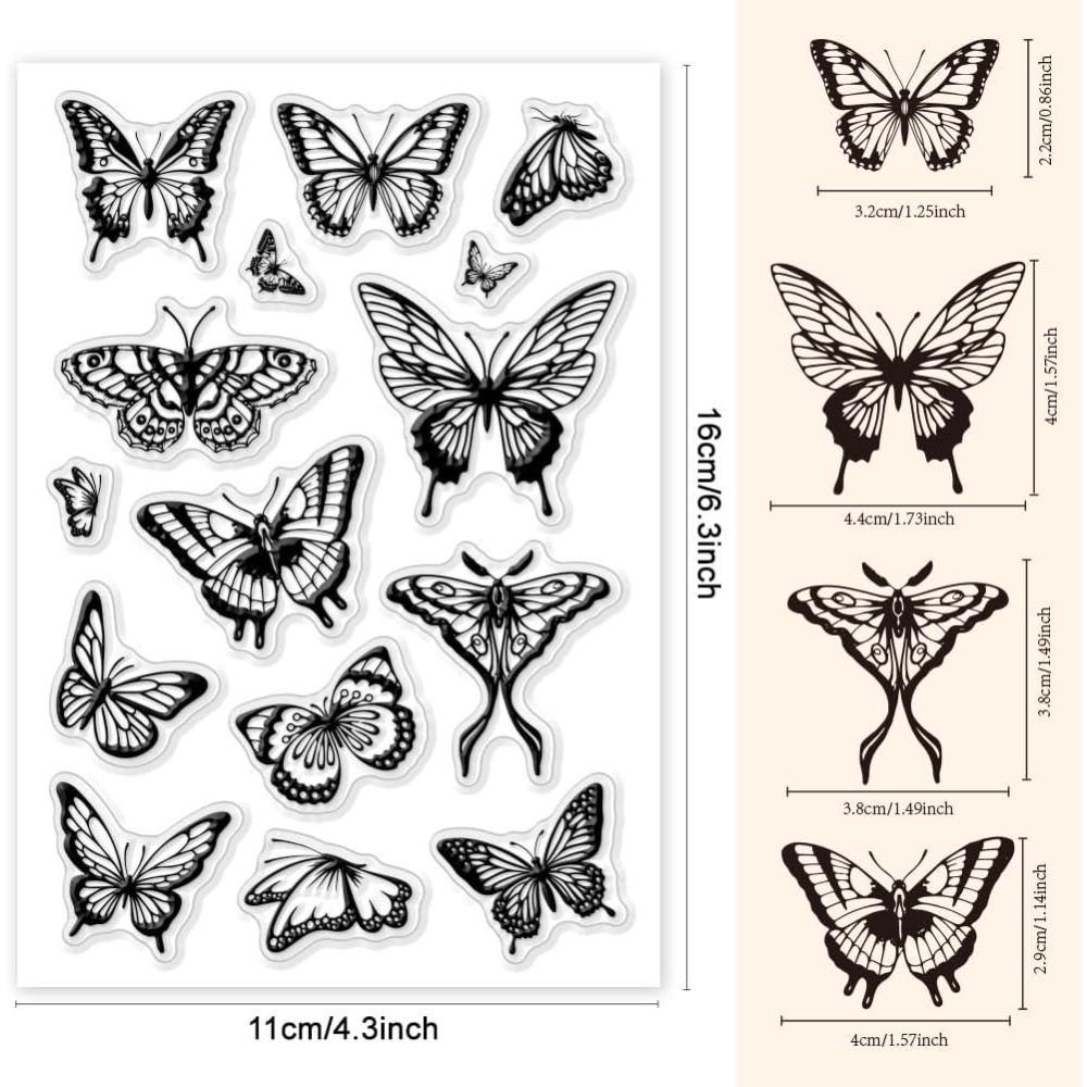Butterfly Rubber Sheet - Timbro trasparente da 1 foglio per