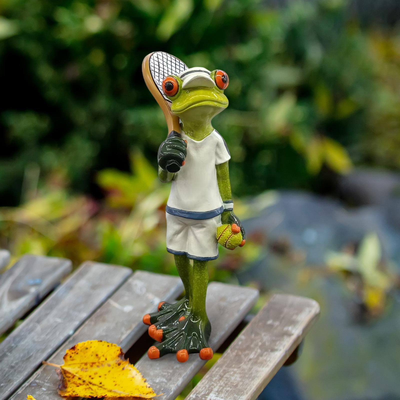 Table Tennis Animation - Statua di Rana Tennis, Figurina Decorativa,