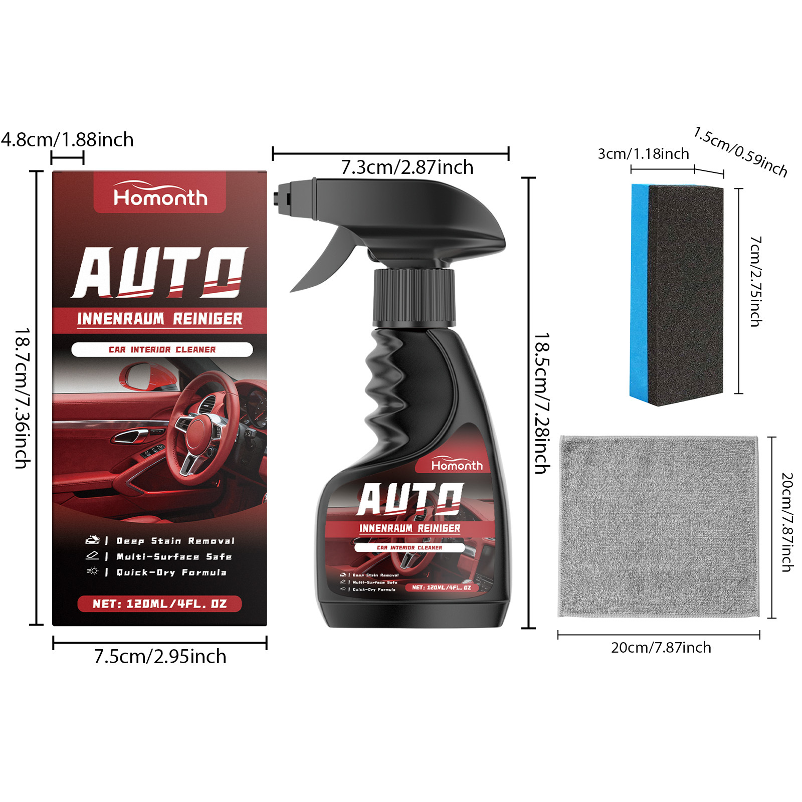 Kit di Pulizia Interni Auto in - Rubber Cleaner Foam recensione e prezzo